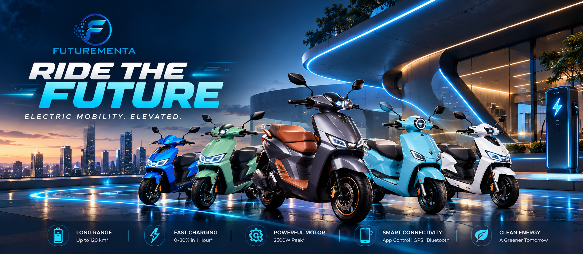 FutureMenta electric scooters and mobility banner