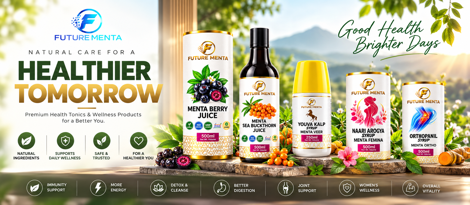 FutureMenta health and wellness products banner